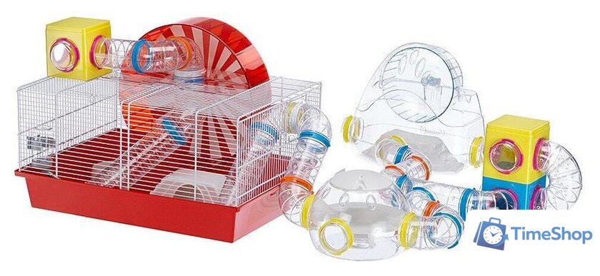 Клетка Ferplast Coney Island (красный) 57003070 - Изображение №2 — Интернет-магазин Time-Shop