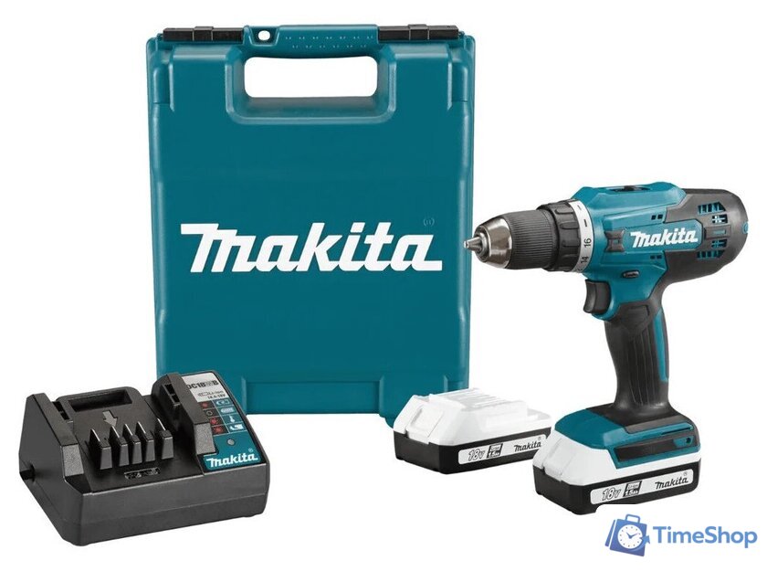 Дрель-шуруповерт Makita DF488D002 (с 2-мя АКБ, кейс) - Изображение №1 — Интернет-магазин Time-Shop