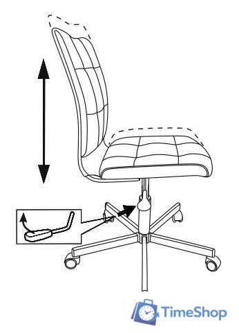 Офисное кресло Бюрократ CH-330M (розовый) - Изображение №6 — Интернет-магазин Time-Shop