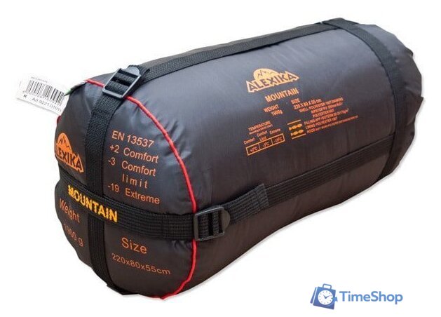 Спальный мешок AlexikA Mountain (зеленый, молния слева) - Изображение №4 — Интернет-магазин Time-Shop