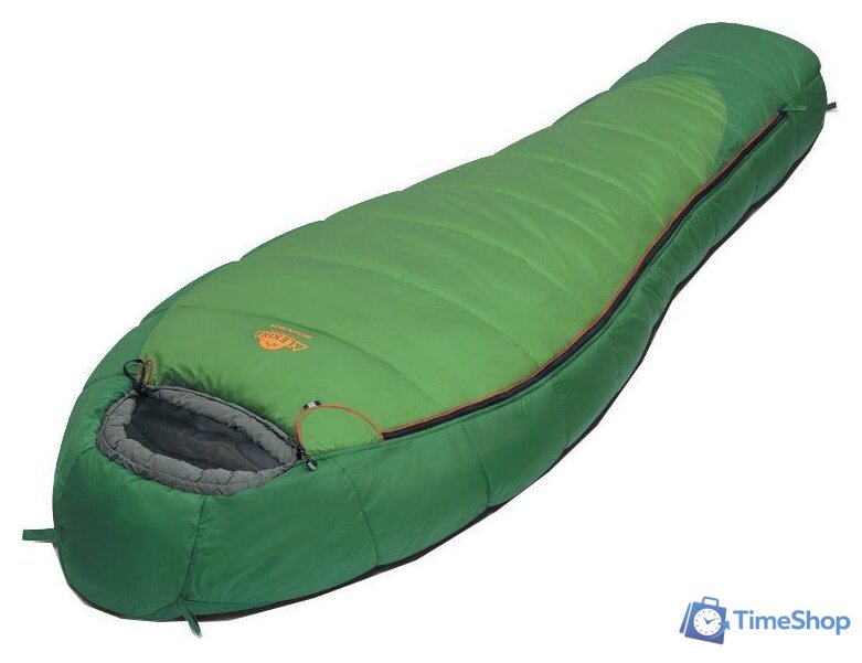 Спальный мешок AlexikA Mountain (зеленый, молния слева) - Изображение №1 — Интернет-магазин Time-Shop