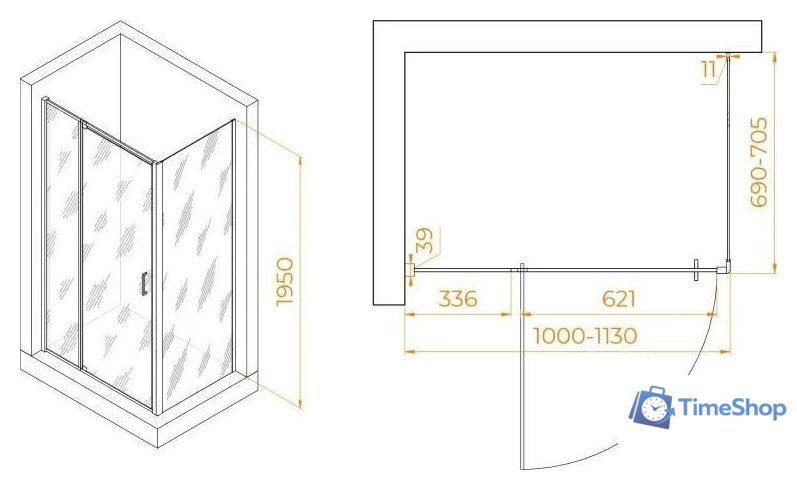 Душевой уголок RGW PA-078B 350807807-14 - Изображение №2 — Интернет-магазин Time-Shop