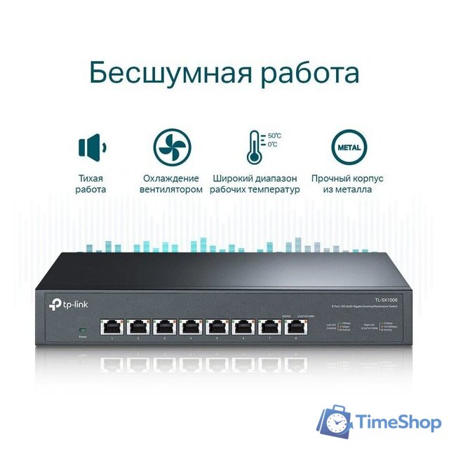 Неуправляемый коммутатор TP-Link TL-SX1008 - Изображение №7 — Интернет-магазин Time-Shop