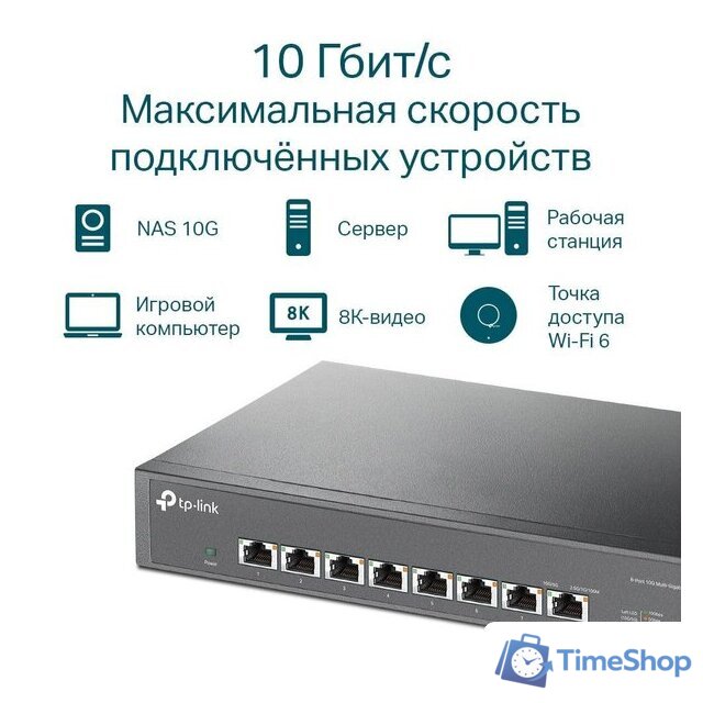 Неуправляемый коммутатор TP-Link TL-SX1008 - Изображение №5 — Интернет-магазин Time-Shop