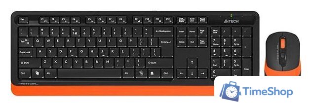 Офисный набор A4Tech Fstyler FG1010 (черный/оранжевый) - Изображение №1 — Интернет-магазин Time-Shop