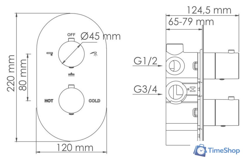 Смеситель Wasserkraft Elbe 7444 Thermo - Изображение №2 — Интернет-магазин Time-Shop