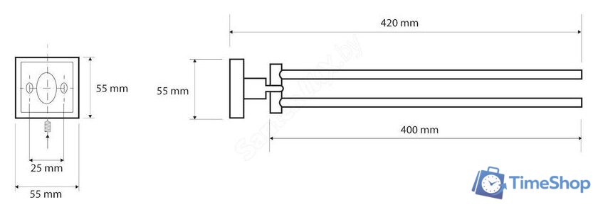 Держатель для полотенца Bemeta 132204191 - Изображение №2 — Интернет-магазин Time-Shop