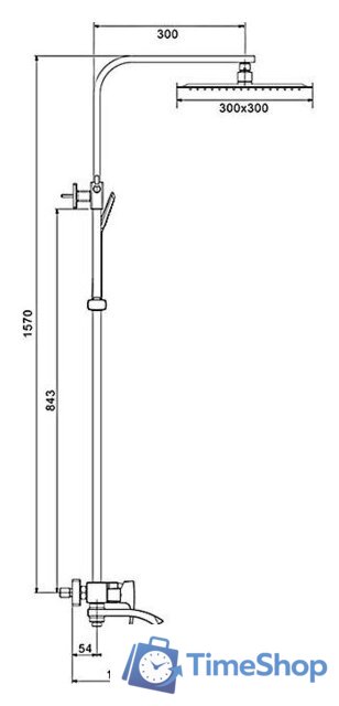 Душевая система  Gappo G2407 (хром) - Изображение №2 — Интернет-магазин Time-Shop