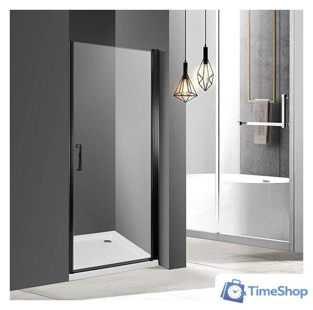 Душевая дверь Roxen Astra 580110-70B (черный/прозрачное) - Изображение №2 — Интернет-магазин Time-Shop