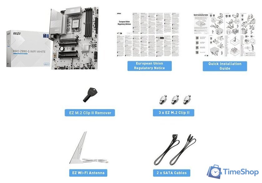 Материнская плата MSI Pro Z890-S WiFi White - Изображение №2 — Интернет-магазин Time-Shop