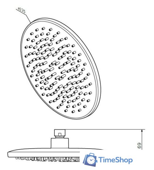 Верхний душ AM.PM Gem F0590000 - Изображение №3 — Интернет-магазин Time-Shop