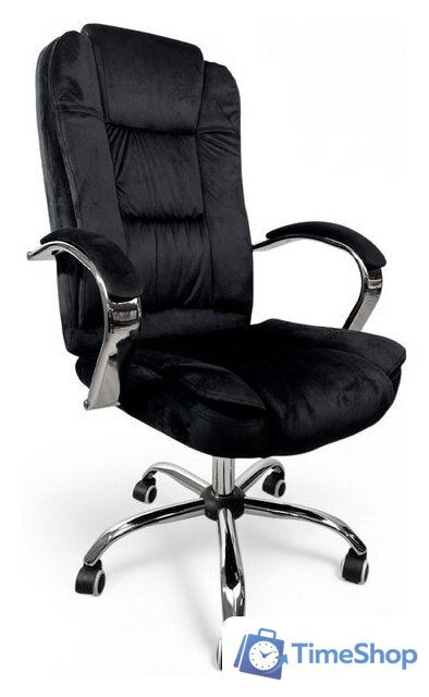 Офисное кресло Calviano Bravo (черный велюр) - Изображение №1 — Интернет-магазин Time-Shop