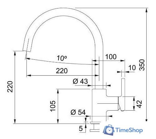 Смеситель Franke Lina XL 115.0626.024 (белый) - Изображение №2 — Интернет-магазин Time-Shop