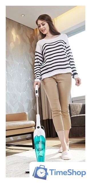 Пылесос Deerma DX118C (международная версия, белый/бирюзовый) - Изображение №6 — Интернет-магазин Time-Shop