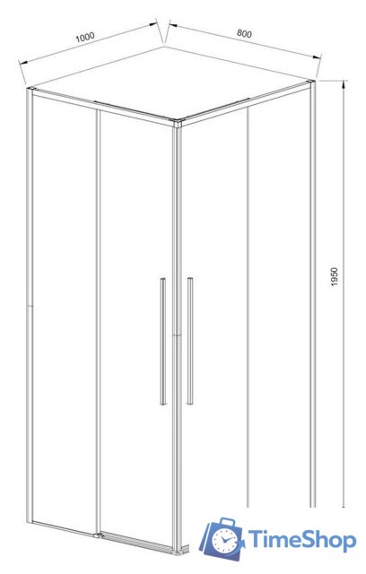 Душевой уголок Vincea Slim-N VSS-4SN8010CLG - Изображение №4 — Интернет-магазин Time-Shop