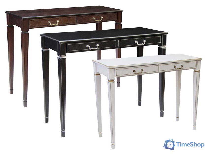 Консольный стол Мебелик Васко В 91Н (белый ясень/золото) - Изображение №1 — Интернет-магазин Time-Shop