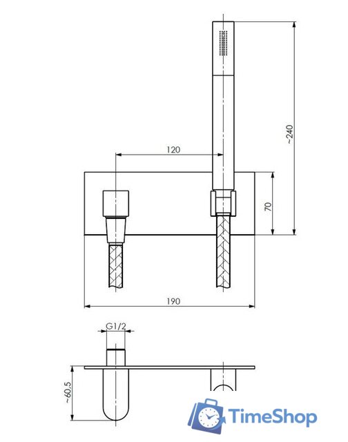 Гигиенический душ Armatura KFA Ceres Chrom 841-910-00 - Изображение №2 — Интернет-магазин Time-Shop