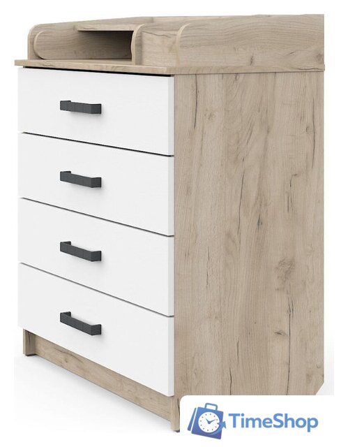 Детский комод Атон Мебель Marvin (дуб крафт серый/белый) - Изображение №2 — Интернет-магазин Time-Shop
