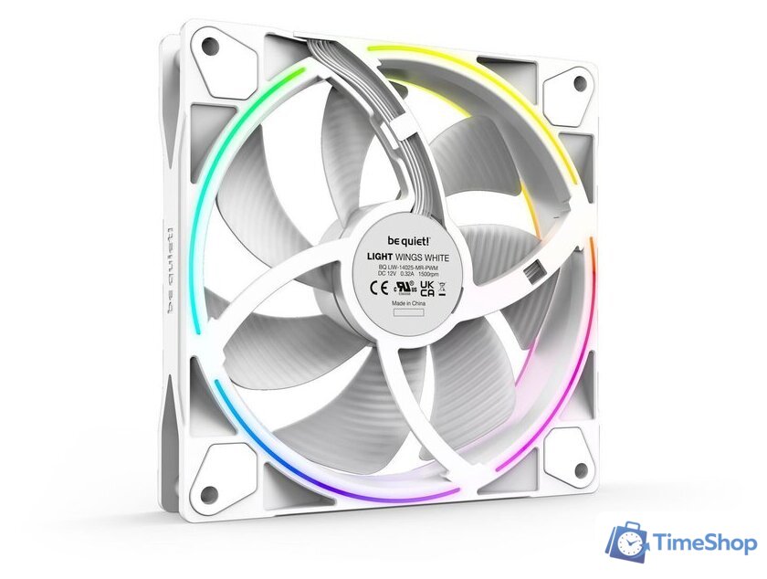 Комплект вентиляторов для корпуса с контроллером be quiet! Light Wings White 140mm PWM Triple-Pack BL102 - Изображение №4 — Интернет-магазин Time-Shop