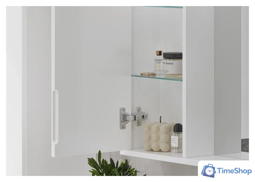  Volna Шкаф с зеркалом Lake 60 L (белый) - Изображение №4 — Интернет-магазин Time-Shop