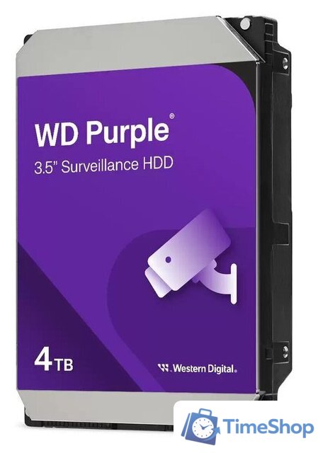 Жесткий диск WD Purple Surveillance 4TB WD44PURZ - Изображение №1 — Интернет-магазин Time-Shop