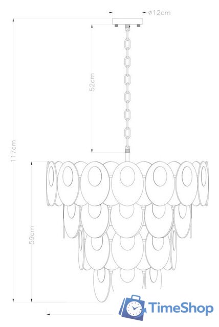 Подвесная люстра Arte Lamp Rosabella A4067LM-11CC - Изображение №5 — Интернет-магазин Time-Shop