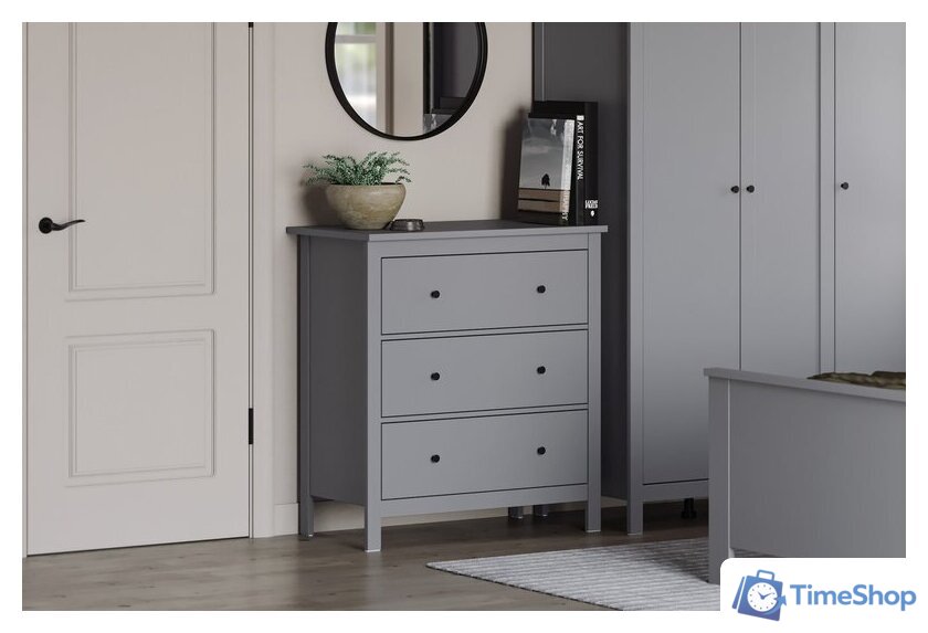Комод Mio Tesoro Сага 3 ящика 2.08.02.020.4 (серый) - Изображение №7 — Интернет-магазин Time-Shop