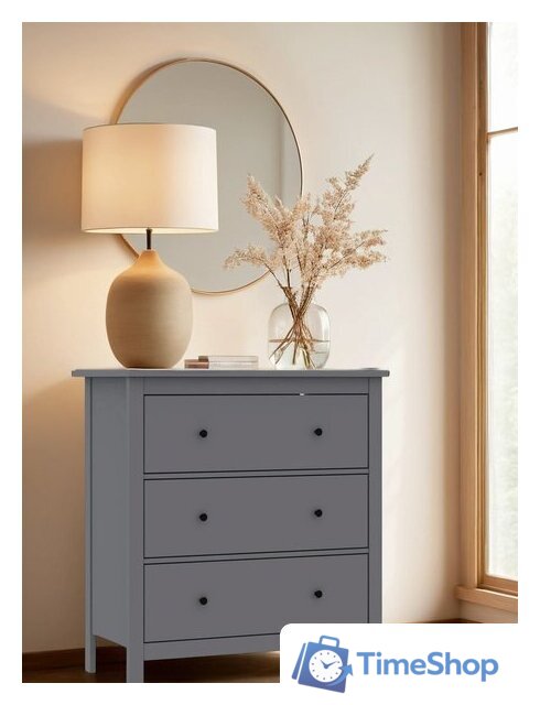 Комод Mio Tesoro Сага 3 ящика 2.08.02.020.4 (серый) - Изображение №5 — Интернет-магазин Time-Shop