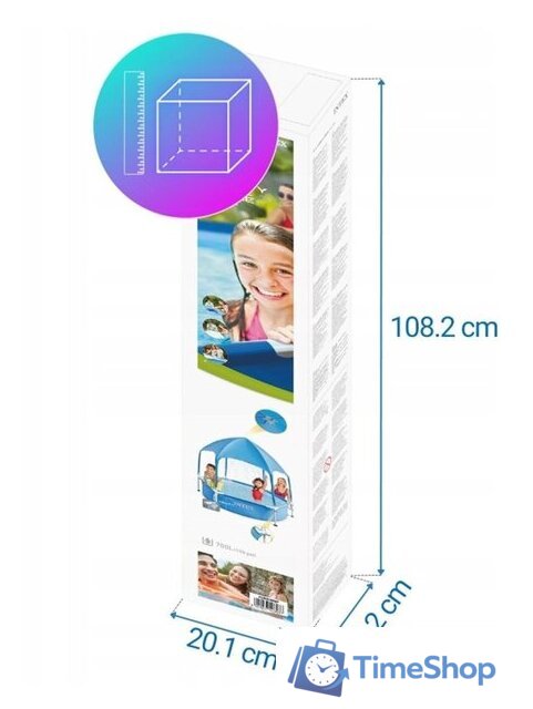 Каркасный бассейн Intex Metal Frame с навесом 28209NP (183x38) - Изображение №6 — Интернет-магазин Time-Shop