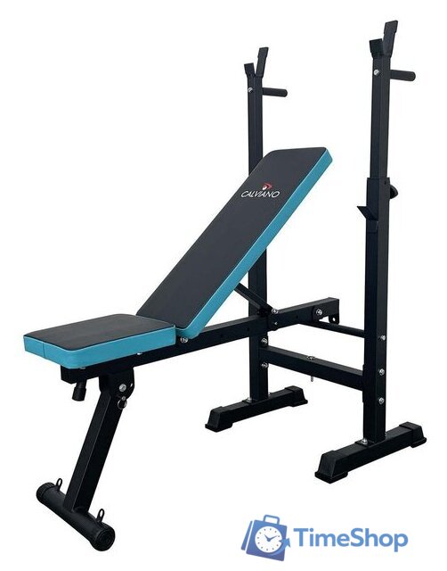 Силовая скамья Calviano 1008 (черный/синий) - Изображение №3 — Интернет-магазин Time-Shop