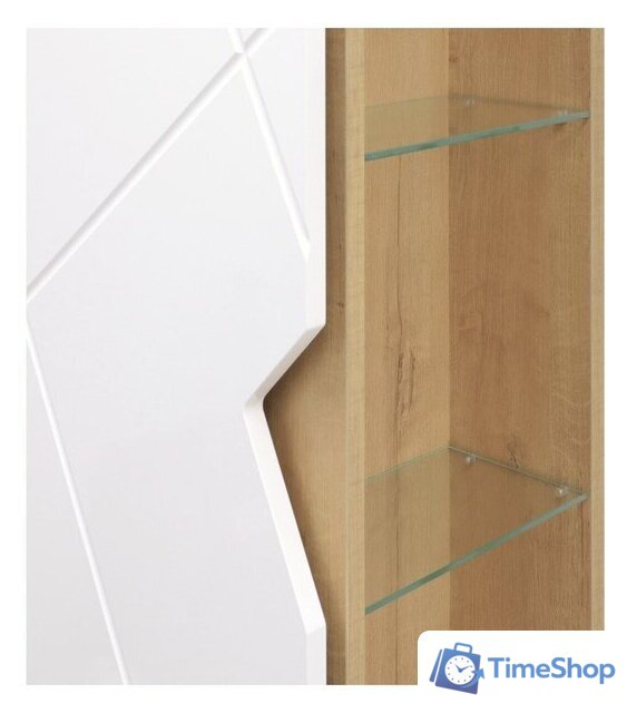  Doratiz Шкаф-пенал Фьорд 40 L 2712.303 (дуб бунратти/белый,с подвесной) - Изображение №5 — Интернет-магазин Time-Shop