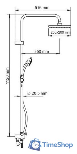 Душевая система  Wasserkraft A017 - Изображение №6 — Интернет-магазин Time-Shop