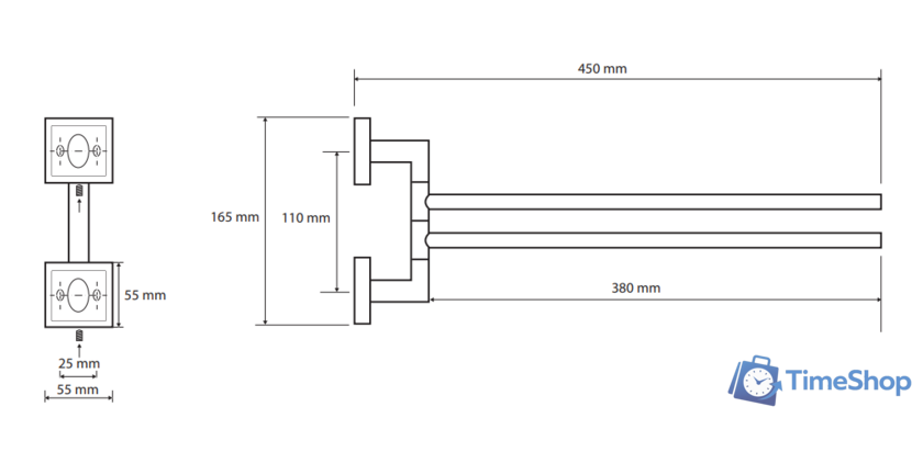 Держатель для полотенца Bemeta Beta 132204102 - Изображение №2 — Интернет-магазин Time-Shop