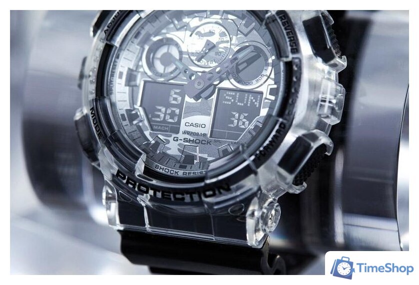 Наручные часы Casio G-Shock GA-100SKC-1A - Изображение №2 — Интернет-магазин Time-Shop