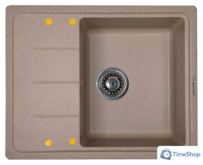 Кухонная мойка Ecoshtein Rechteck 620 (песочный) - Изображение №1 — Интернет-магазин Time-Shop