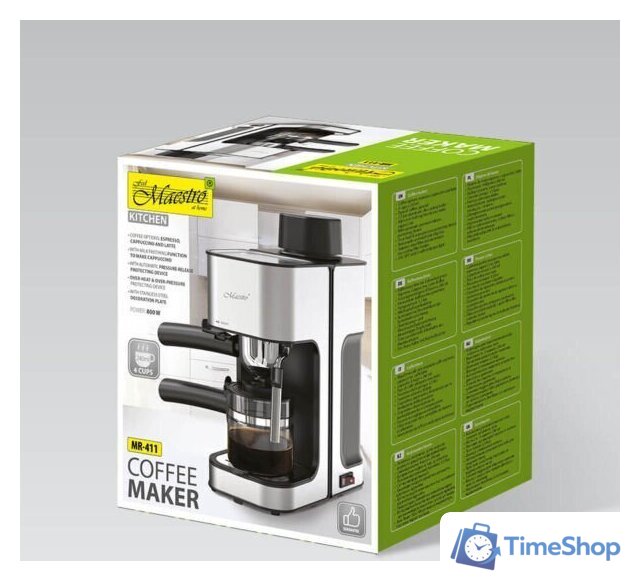Рожковая кофеварка Maestro MR-411 - Изображение №4 — Интернет-магазин Time-Shop