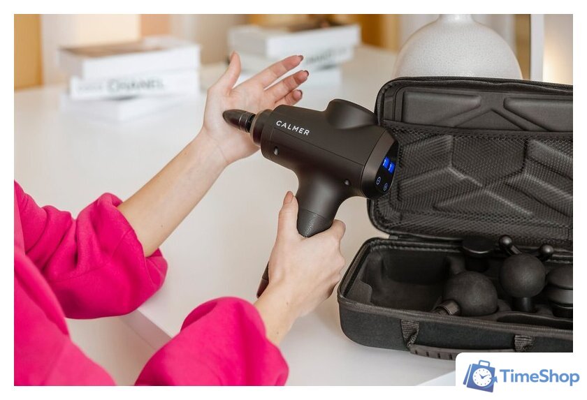 Перкуссионный массажер Calmer Knook Plus K3 (черный) - Изображение №3 — Интернет-магазин Time-Shop