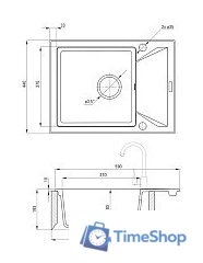 Кухонная мойка Deante Evora ZQJ N11A - Изображение №4 — Интернет-магазин Time-Shop