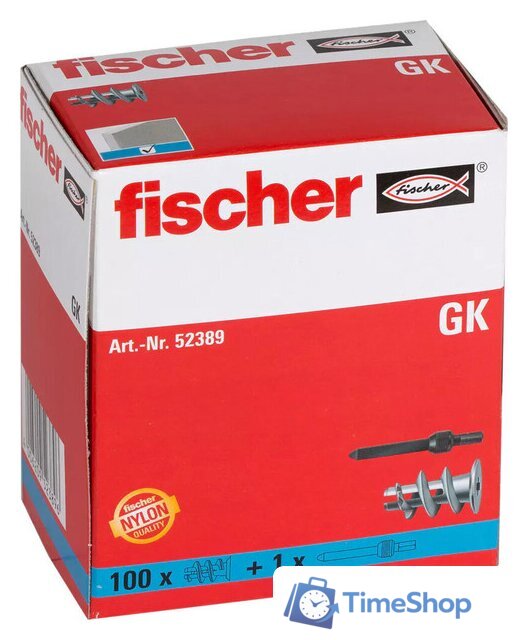 Дюбель для гипсокартона Fischer GK 52389 (100 шт) - Изображение №1 — Интернет-магазин Time-Shop