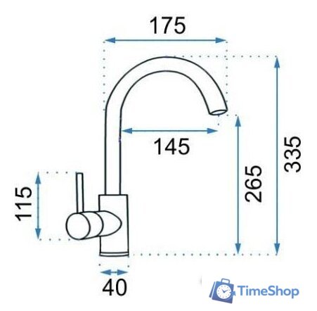 Смеситель Rea Talisa REA-B1020 (золотой) - Изображение №9 — Интернет-магазин Time-Shop
