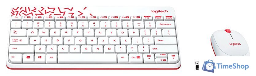 Офисный набор Logitech MK240 Nano 920-008212 (белый) - Изображение №2 — Интернет-магазин Time-Shop