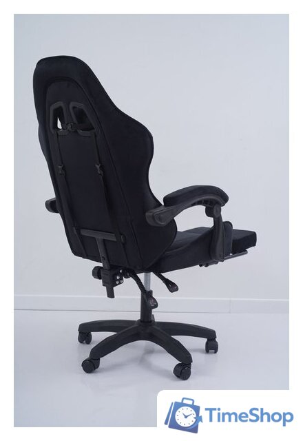 Игровое (геймерское) кресло Calviano 1584 (велюр, черный) - Изображение №4 — Интернет-магазин Time-Shop