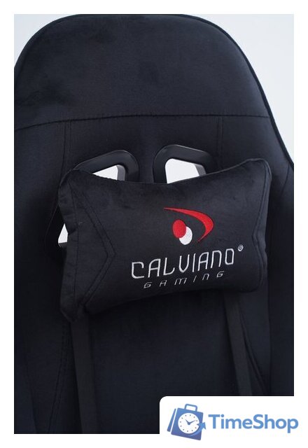 Игровое (геймерское) кресло Calviano 1584 (велюр, черный) - Изображение №17 — Интернет-магазин Time-Shop