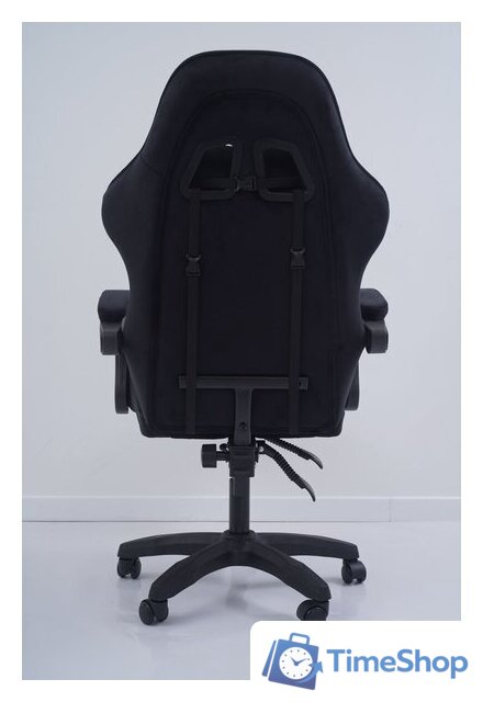 Игровое (геймерское) кресло Calviano 1584 (велюр, черный) - Изображение №5 — Интернет-магазин Time-Shop