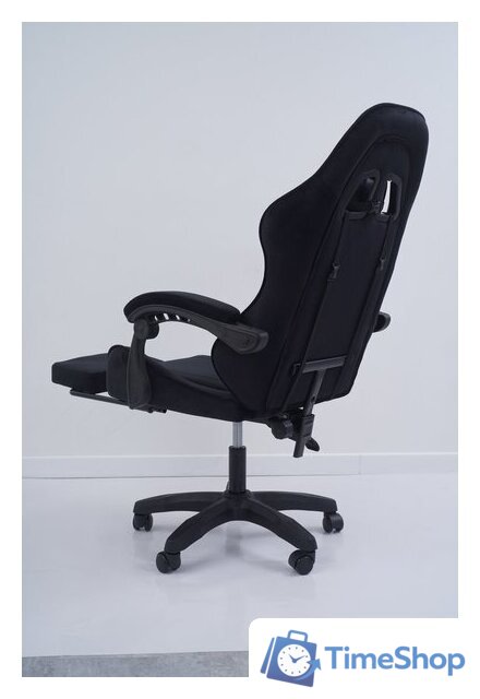 Игровое (геймерское) кресло Calviano 1584 (велюр, черный) - Изображение №7 — Интернет-магазин Time-Shop
