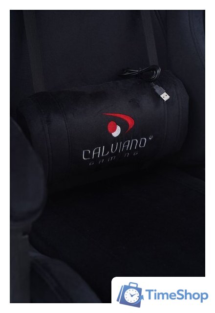 Игровое (геймерское) кресло Calviano 1584 (велюр, черный) - Изображение №16 — Интернет-магазин Time-Shop