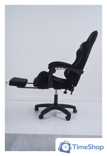 Игровое (геймерское) кресло Calviano 1584 (велюр, черный) - Изображение №8 — Интернет-магазин Time-Shop