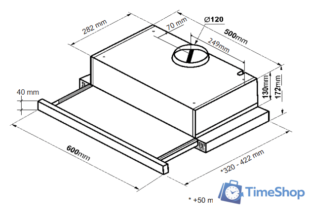Кухонная вытяжка Korting KHP 6617 RN - Изображение №2 — Интернет-магазин Time-Shop