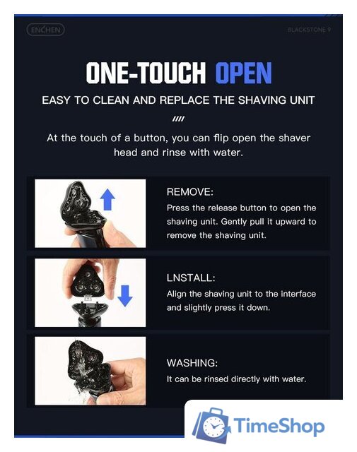 Электробритва Enchen BlackStone 9 - Изображение №8 — Интернет-магазин Time-Shop