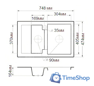 Кухонная мойка БелЭворс Forma (черный) - Изображение №2 — Интернет-магазин Time-Shop